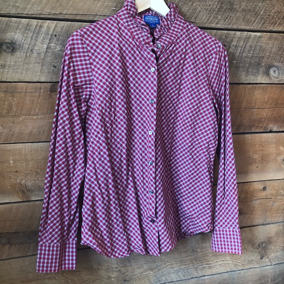 Pendleton | Ruffle Collar Plaid Button-down - Picture 4 of 12